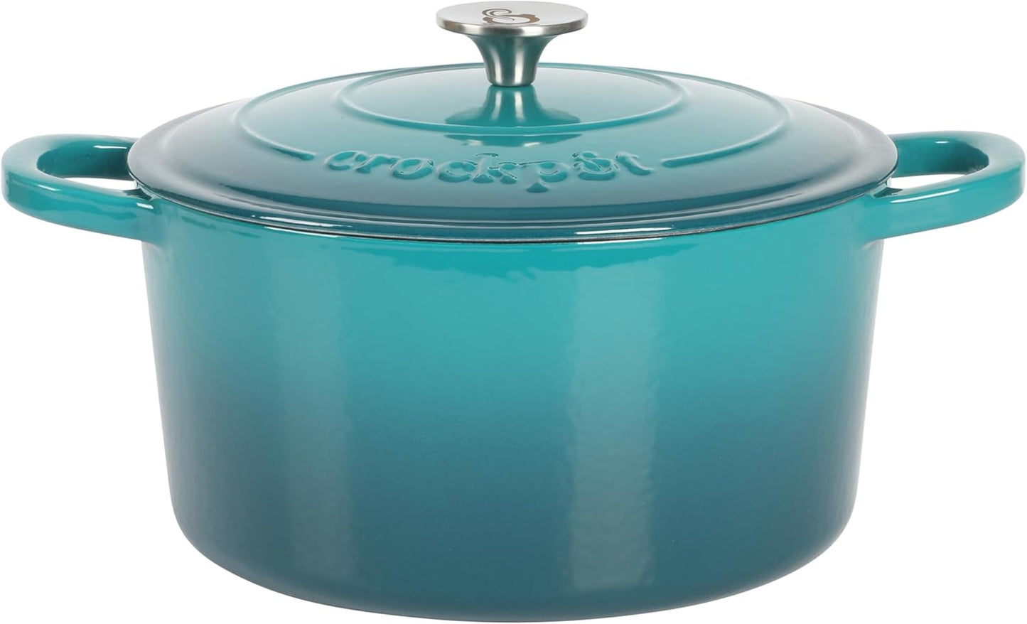 Crock-Pot 3 Quart Enameled Cast Iron Dutch Oven – Aqua (Prime 15 Extra)