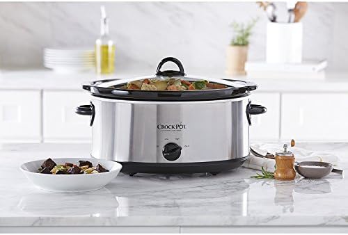 Crock-Pot 7 Quart Oval Manual Slow Cooker – Stainless Steel (Core 54)