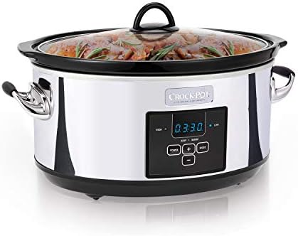 Crock-Pot 7 Quart Programmable Slow Cooker – Polished Platinum (Kitchen 63)