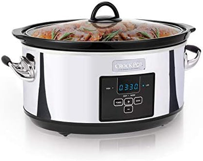 Crock-Pot 7 Quart Programmable Slow Cooker – Polished Platinum (Kitchen 63)