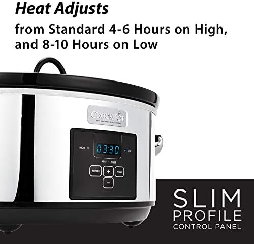 Crock-Pot 7 Quart Programmable Slow Cooker – Polished Platinum (Kitchen 63)