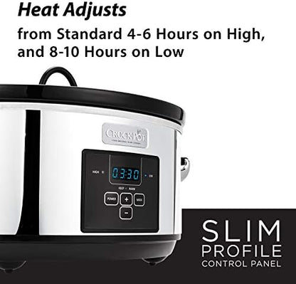 Crock-Pot 7 Quart Programmable Slow Cooker – Polished Platinum (Kitchen 63)