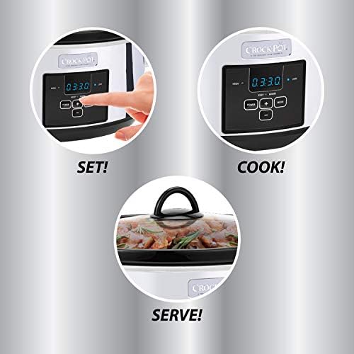 Crock-Pot 7 Quart Programmable Slow Cooker – Polished Platinum (Kitchen 63)