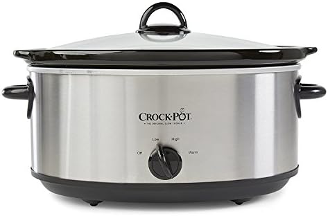 Crock-Pot 7 Quart Oval Manual Slow Cooker – Stainless Steel (Core 54)