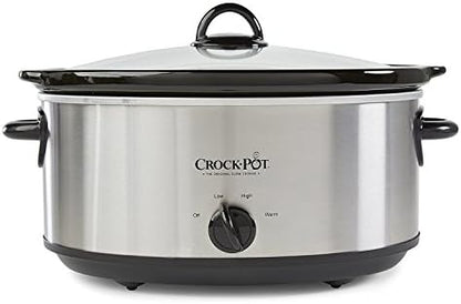Crock-Pot 7 Quart Oval Manual Slow Cooker – Stainless Steel (Core 54)