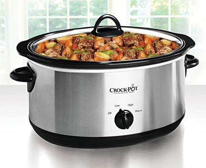 Crock-Pot 7 Quart Oval Manual Slow Cooker – Stainless Steel (Core 54)