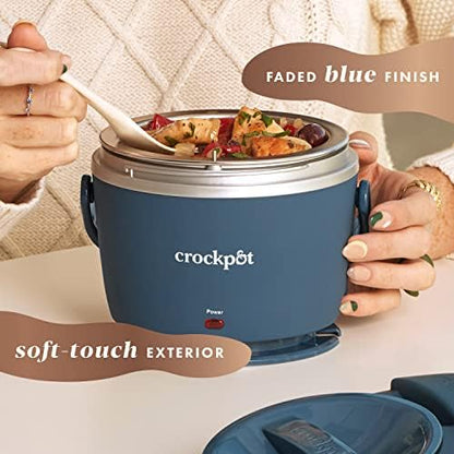 Crock-Pot Electric Lunch Box Food Warmer 20oz – Faded Blue (New 35)