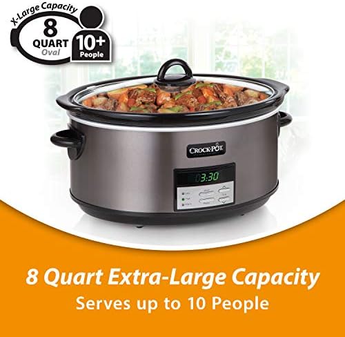 Crock-Pot 8 Quart Programmable Slow Cooker with Auto Warm (New 47)
