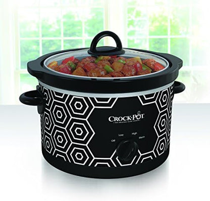 Crock-Pot 4.5 Quart Portable Slow Cooker – Black & White (Core 42 Extra)