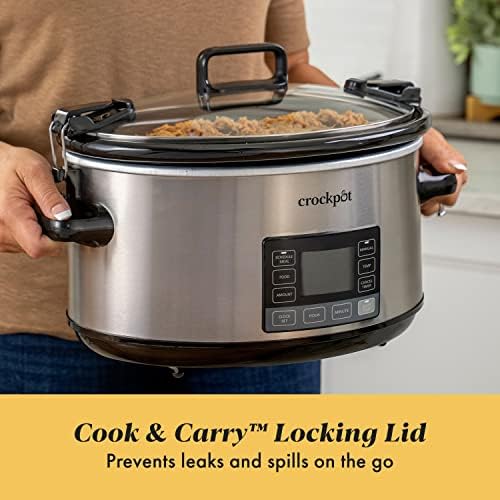 Crock-Pot 7 Quart Portable Programmable Slow Cooker with Timer (New 15 Extra)