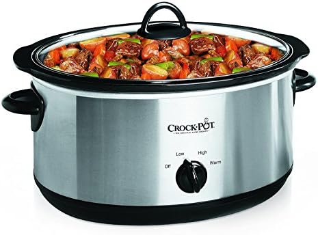 Crock-Pot 7 Quart Oval Manual Slow Cooker – Stainless Steel (Core 54)
