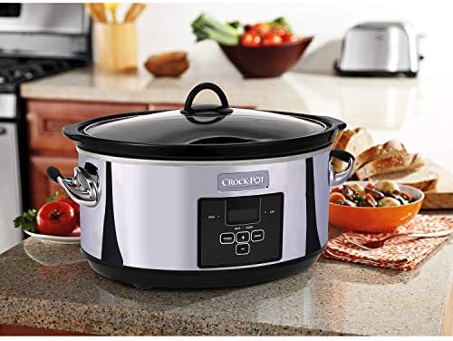 Crock-Pot 7 Quart Programmable Slow Cooker – Polished Platinum (Kitchen 63)