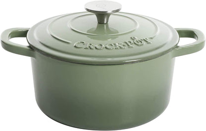 Crock-Pot 3 Quart Enameled Cast Iron Dutch Oven – Aqua (Prime 15 Extra)